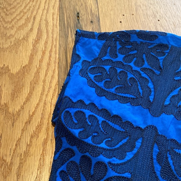 ZARA Cotton Embroidered Azul Blue Dress Size XS - Picture 5 of 11